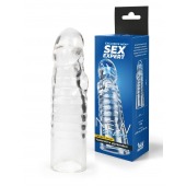Прозрачная закрытая насадка на член - 15 см. - Sex Expert - в Новокуйбышевске купить с доставкой