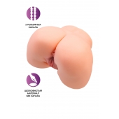 Телесный мастурбатор в форме попки с 2 любовными входами - No Name - в Новокуйбышевске купить с доставкой