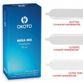 Презервативы OKOTO Mega Mix - 18 шт. - Sitabella - купить с доставкой в Новокуйбышевске