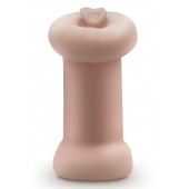 Телесный люминесцентный двусторонний мастурбатор Tasha - Blush Novelties - в Новокуйбышевске купить с доставкой