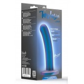 Синяя насадка с гладкой поверхностью Surrender 5.75 Inch Intermediate Pegging Dildo - 14,6 см. - Blush Novelties - купить с доставкой в Новокуйбышевске