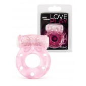Розовое эрекционное виброкольцо с бабочкой - 1137 - в Новокуйбышевске купить с доставкой