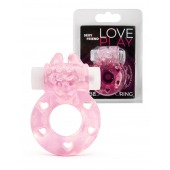 Розовое эрекционное виброкольцо в форме зайчика - 1137 - в Новокуйбышевске купить с доставкой