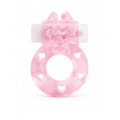 Розовое эрекционное виброкольцо в форме зайчика - 1137 - в Новокуйбышевске купить с доставкой
