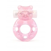 Розовое эрекционное виброкольцо в форме мишки - 1137 - в Новокуйбышевске купить с доставкой