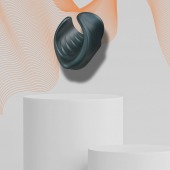 Серый сквозной мастурбатор с вибрацией Manwan Starter - Manwan - в Новокуйбышевске купить с доставкой