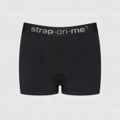 Черные трусики-боксеры для фиксации насадок Strap-on-me Harness Lingerie Allure - size M - Strap-on-me - купить с доставкой в Новокуйбышевске