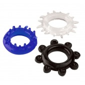 Набор из 3 эрекционных колец разного цвета и рельефа - Boys of Toys - в Новокуйбышевске купить с доставкой