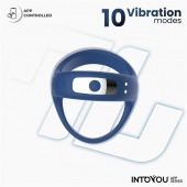 Синее интерактивное эрекционное виброкольцо Rank - Intoyou - в Новокуйбышевске купить с доставкой