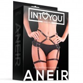 Черные стрепы на бёдра Aneir - Intoyou - купить с доставкой в Новокуйбышевске