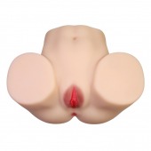 Телесный мастурбатор с 2 любовными отверстиями Olivia - Baile - в Новокуйбышевске купить с доставкой