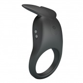 Черное перезаряжаемое виброкольцо Carlton - Baile - в Новокуйбышевске купить с доставкой