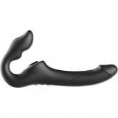 Черный безремневой страпон с 3 моторами - Ibiza - купить с доставкой в Новокуйбышевске