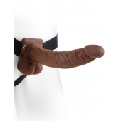 Полый мужской фаллопротез Hollow Strap-On with Balls - 24 см. - Pipedream - купить с доставкой в Новокуйбышевске