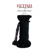 Черная веревка для фиксации Deluxe Silky Rope - 9,75 м. - Pipedream - купить с доставкой в Новокуйбышевске
