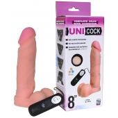 Фаллическая насадка Харнесс UNICOCK 8  с вибрацией - 20 см. - LOVETOY (А-Полимер) - купить с доставкой в Новокуйбышевске
