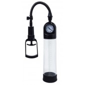 Чёрная вакуумная помпа A-toys с манометром и прозрачной колбой - A-toys - в Новокуйбышевске купить с доставкой