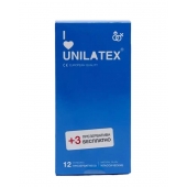 Классические презервативы Unilatex Natural Plain - 12 шт. + 3 шт. в подарок - Unilatex - купить с доставкой в Новокуйбышевске