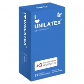 Классические презервативы Unilatex Natural Plain - 12 шт. + 3 шт. в подарок - Unilatex - купить с доставкой в Новокуйбышевске