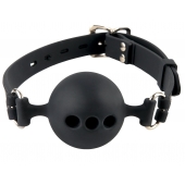 Силиконовый кляп-шар с отверстиями для дыхания Silicone Breathable Ball Gag Small - Pipedream - купить с доставкой в Новокуйбышевске