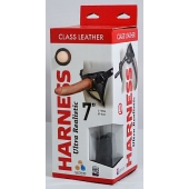 Насадка-фаллоимитатор на кожаных трусиках Harness Ultra Realistic 7  - 18 см. - LOVETOY (А-Полимер) - купить с доставкой в Новокуйбышевске