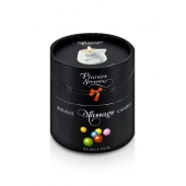 Массажная свеча с ароматом бубль-гума Bougie de Massage Gourmande Bubble Gum - 80 мл. - Plaisir Secret - купить с доставкой в Новокуйбышевске