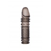 Дымчатая закрытая насадка ToyFa XLover с чешуйками и пупырышками - 13,5 см. - ToyFa - в Новокуйбышевске купить с доставкой