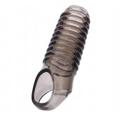 Дымчатая насадка с рёбрышками и подхватом мошонки ToyFa XLover - 12,5 см. - ToyFa - в Новокуйбышевске купить с доставкой