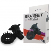 Чёрное эрекционное виброкольцо Sweet Ring с дельфинчиком - Baile - в Новокуйбышевске купить с доставкой