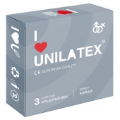 Презервативы с рёбрами Unilatex Ribbed - 3 шт. - Unilatex - купить с доставкой в Новокуйбышевске