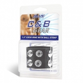 Ремень на член и мошонку 1.5  Cock Ring With Ball Strap - BlueLine - купить с доставкой в Новокуйбышевске