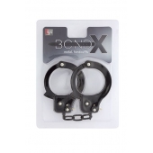 Чёрные наручники из листового металла BONDX METAL CUFFS BLACK - Dream Toys - купить с доставкой в Новокуйбышевске