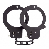 Чёрные наручники из листового металла BONDX METAL CUFFS BLACK - Dream Toys - купить с доставкой в Новокуйбышевске