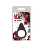 Чёрное эрекционное кольцо LIT-UP SILICONE STIMU RING 1 BLACK - Dream Toys - в Новокуйбышевске купить с доставкой