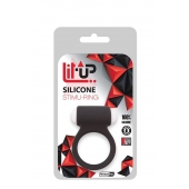 Чёрное эрекционное виброкольцо LIT-UP SILICONE STIMU RING 3 BLACK - Dream Toys - в Новокуйбышевске купить с доставкой