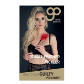 Пластиковая метелочка с красными пёрышками Small Feather Tickler - 32 см. - Blush Novelties - купить с доставкой в Новокуйбышевске