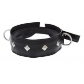 Полиуретановый ошейник с пуклями и D-кольцами Collar with Studs - Blush Novelties - купить с доставкой в Новокуйбышевске