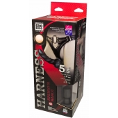 Пояс харнесс премиум класса WOMAN SIMPLEX(S) с 3 черными насадками - LOVETOY (А-Полимер) - купить с доставкой в Новокуйбышевске
