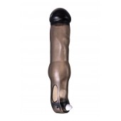 Закрытая фаллическая насадка на пенис с кольцом для фиксации  вибропулей - ToyFa - в Новокуйбышевске купить с доставкой