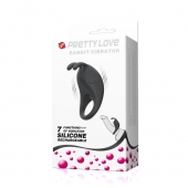 Чёрное эрекционное кольцо с вибрацией Rabbit Vibrator - Baile - в Новокуйбышевске купить с доставкой
