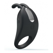 Чёрное эрекционное кольцо с вибрацией Rabbit Vibrator - Baile - в Новокуйбышевске купить с доставкой