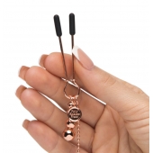 Золотистые зажимы для сосков и клитора All Sensation Nipple and Clitoral Chain - Fifty Shades of Grey - купить с доставкой в Новокуйбышевске