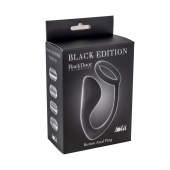 Чёрное эрекционное кольцо с анальной пробкой Button Anal Plug - Lola Games - в Новокуйбышевске купить с доставкой
