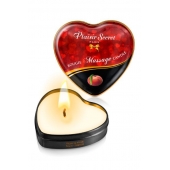 Массажная свеча с ароматом персика Bougie Massage Candle - 35 мл. - Plaisir Secret - купить с доставкой в Новокуйбышевске