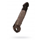 Чёрная насадка на пенис Tс подхватом - 19,5 см. - ToyFa - в Новокуйбышевске купить с доставкой