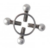 Серебристые зажимы для сосков на винтах - ToyFa - купить с доставкой в Новокуйбышевске