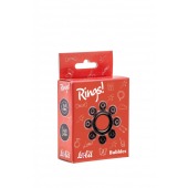 Чёрное эрекционное кольцо Rings Bubbles - Lola Games - в Новокуйбышевске купить с доставкой