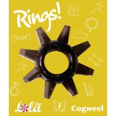 Чёрное эрекционное кольцо Rings Cogweel - Lola Games - в Новокуйбышевске купить с доставкой