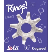 Прозрачное эрекционное кольцо Rings Cogweel - Lola Games - в Новокуйбышевске купить с доставкой