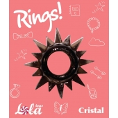 Чёрное эрекционное кольцо Rings Cristal - Lola Games - в Новокуйбышевске купить с доставкой